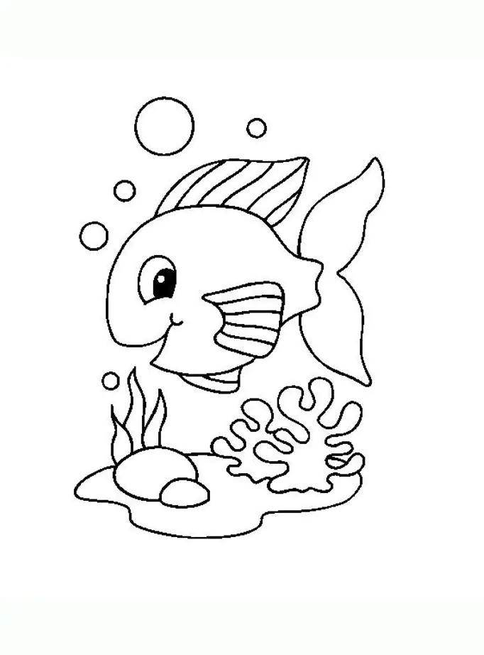 Fische Ausmalbilder zum Herunterladen (Ausmalbild zum Ausdrucken und Ausmalen für Kinder)