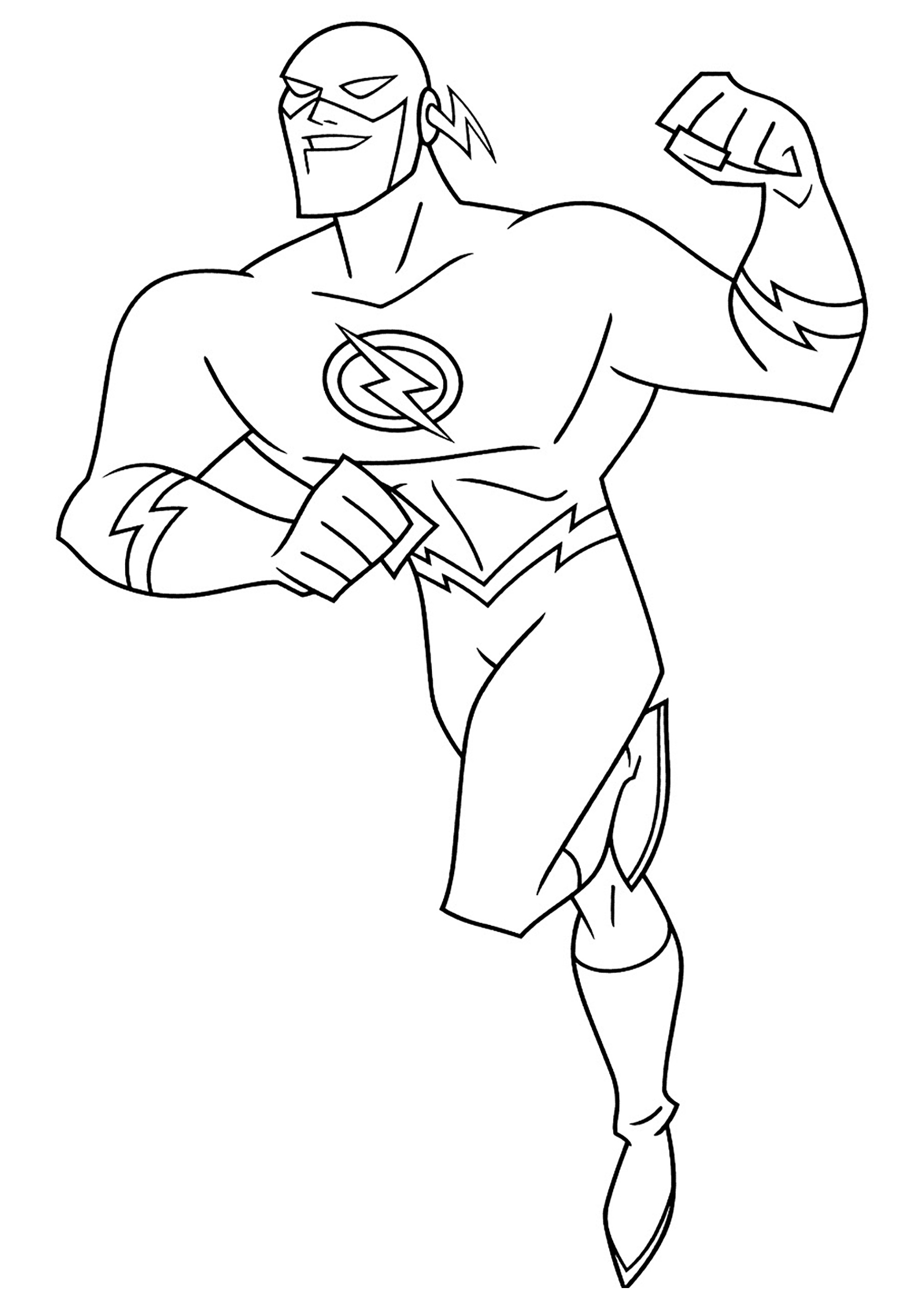 Originalzeichnung, die Flash Gordon darstellt. (Ausmalbild zum Ausdrucken und Ausmalen für Kinder)