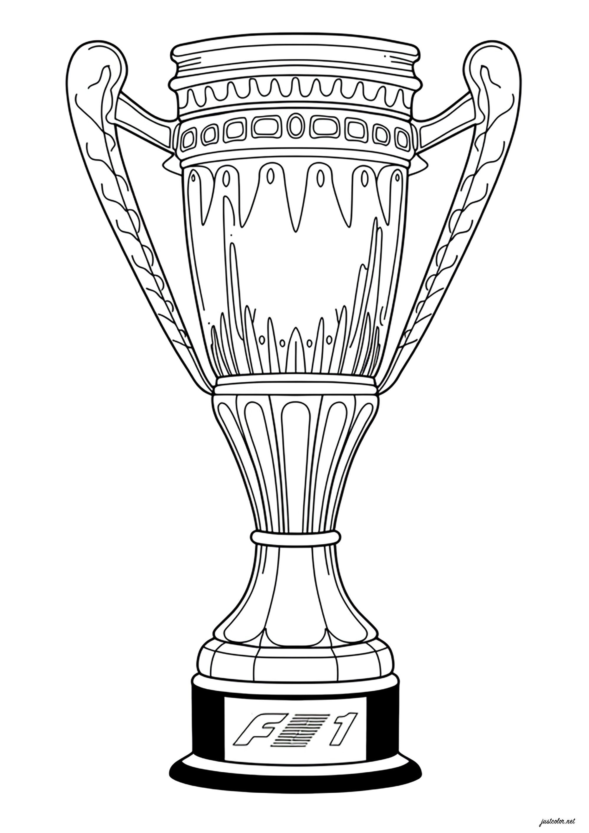Formel 1-Cup (Ausmalbild zum Ausdrucken und Ausmalen für Kinder)