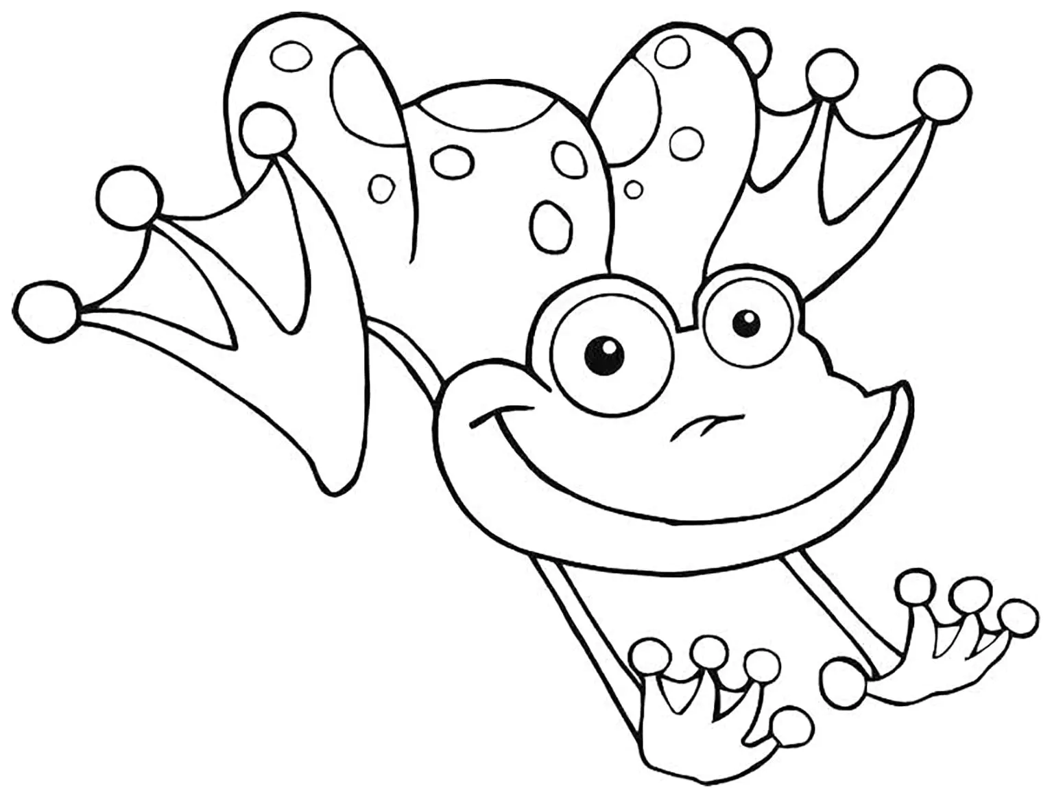 Froschbild zum Ausdrucken und Ausmalen (Frösche)