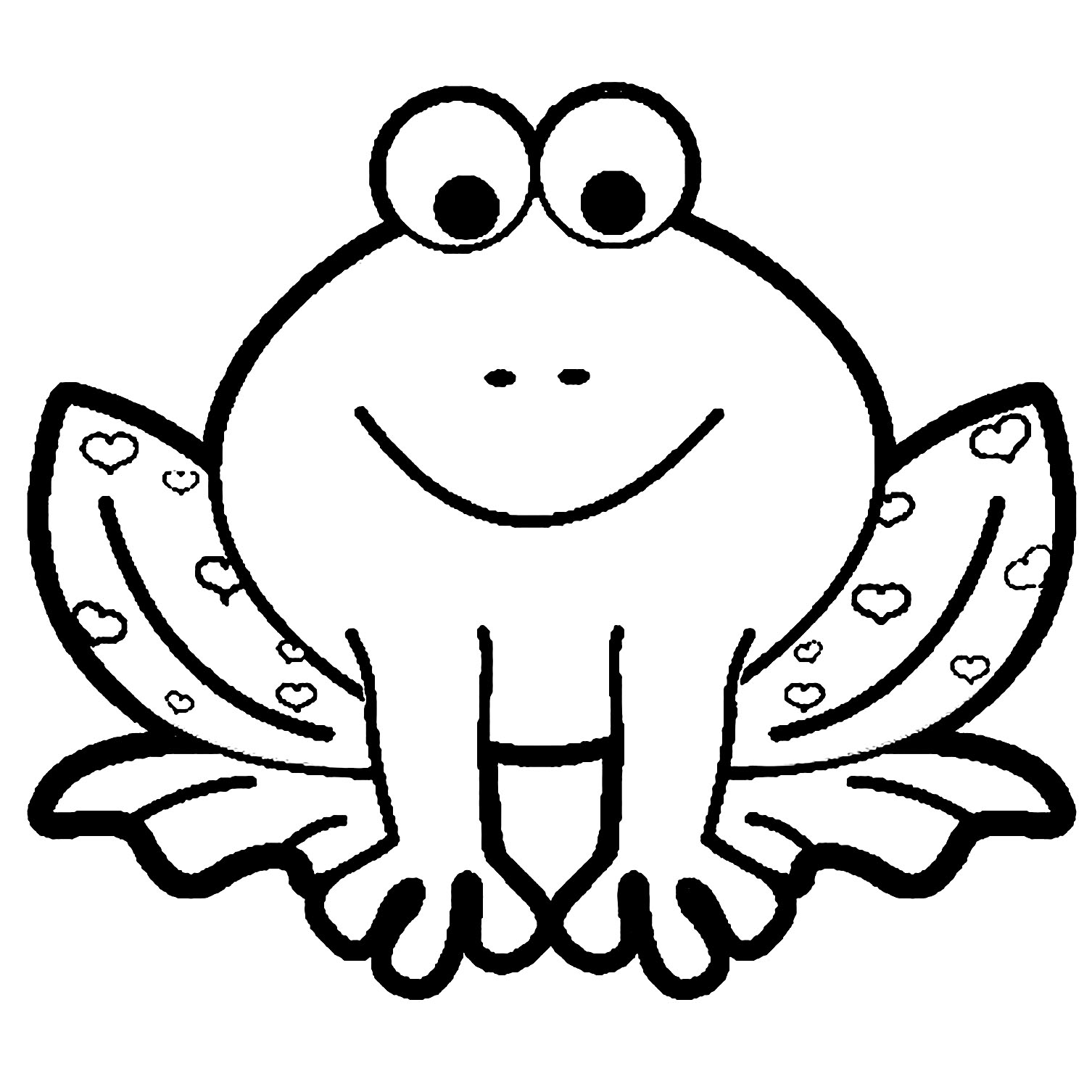 Kostenloser Ausdruck von Färbung Frosch mit Herzen 7349 kostenloser Frosch Färbung (Ausmalbild von Frösche zum Ausdrucken und Ausmalen für Kinder)