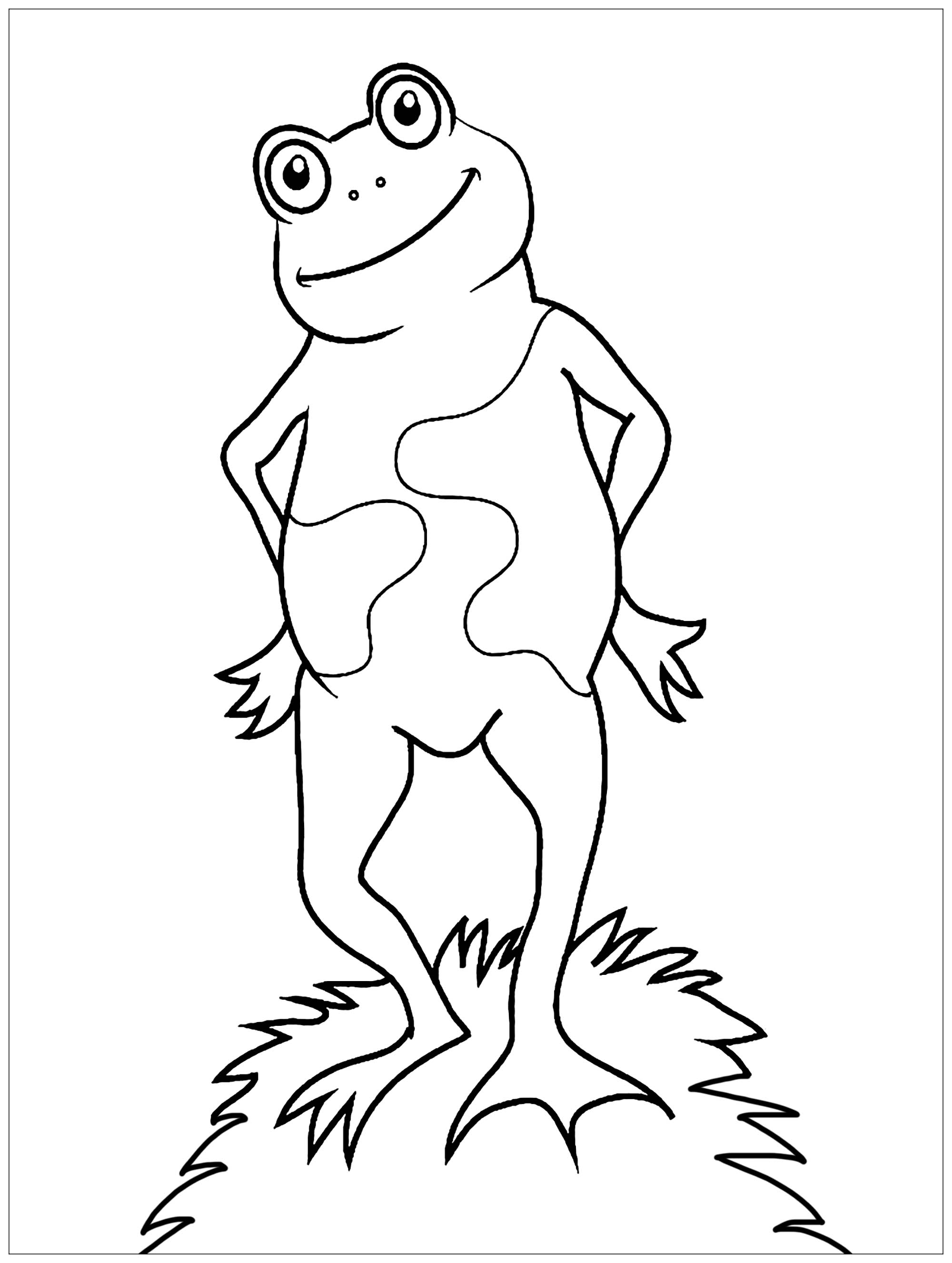 Ausmalbilder von Fröschen für Kinder (Ausmalbild von Frösche zum Ausdrucken und Ausmalen für Kinder)