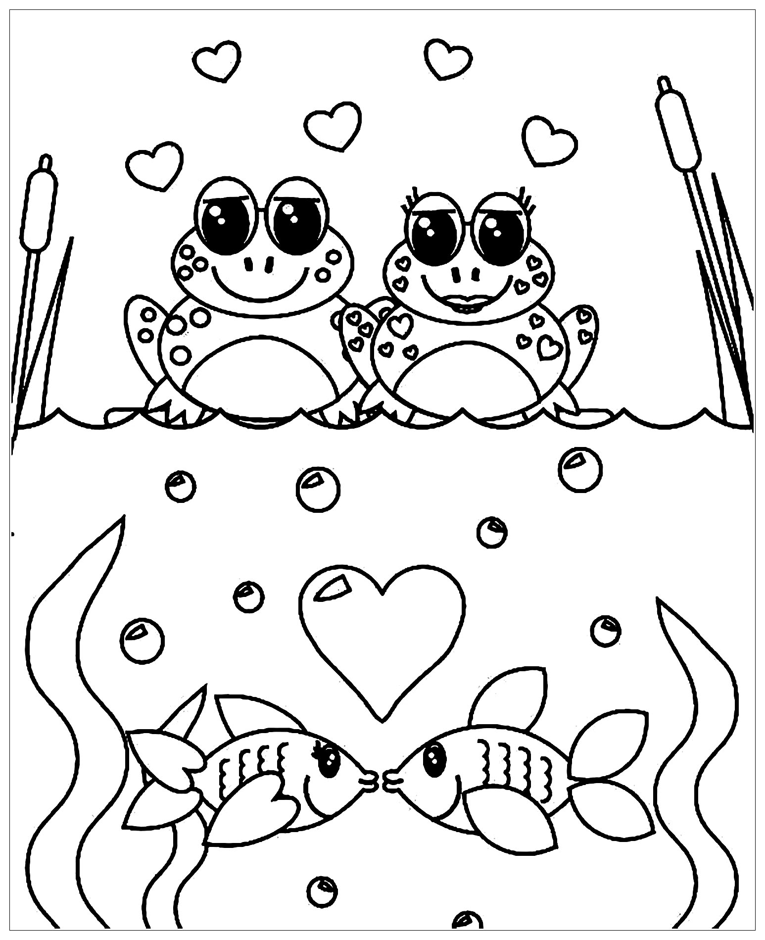 Elegante Fisch Ausmalbilder für Erwachsene, neue Kinder druckbare Regenbogenfisch Seiten. (Ausmalbild von Frösche zum Ausdrucken und Ausmalen für Kinder)