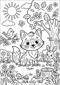 Fuchs und seine Freunde aus dem Wald