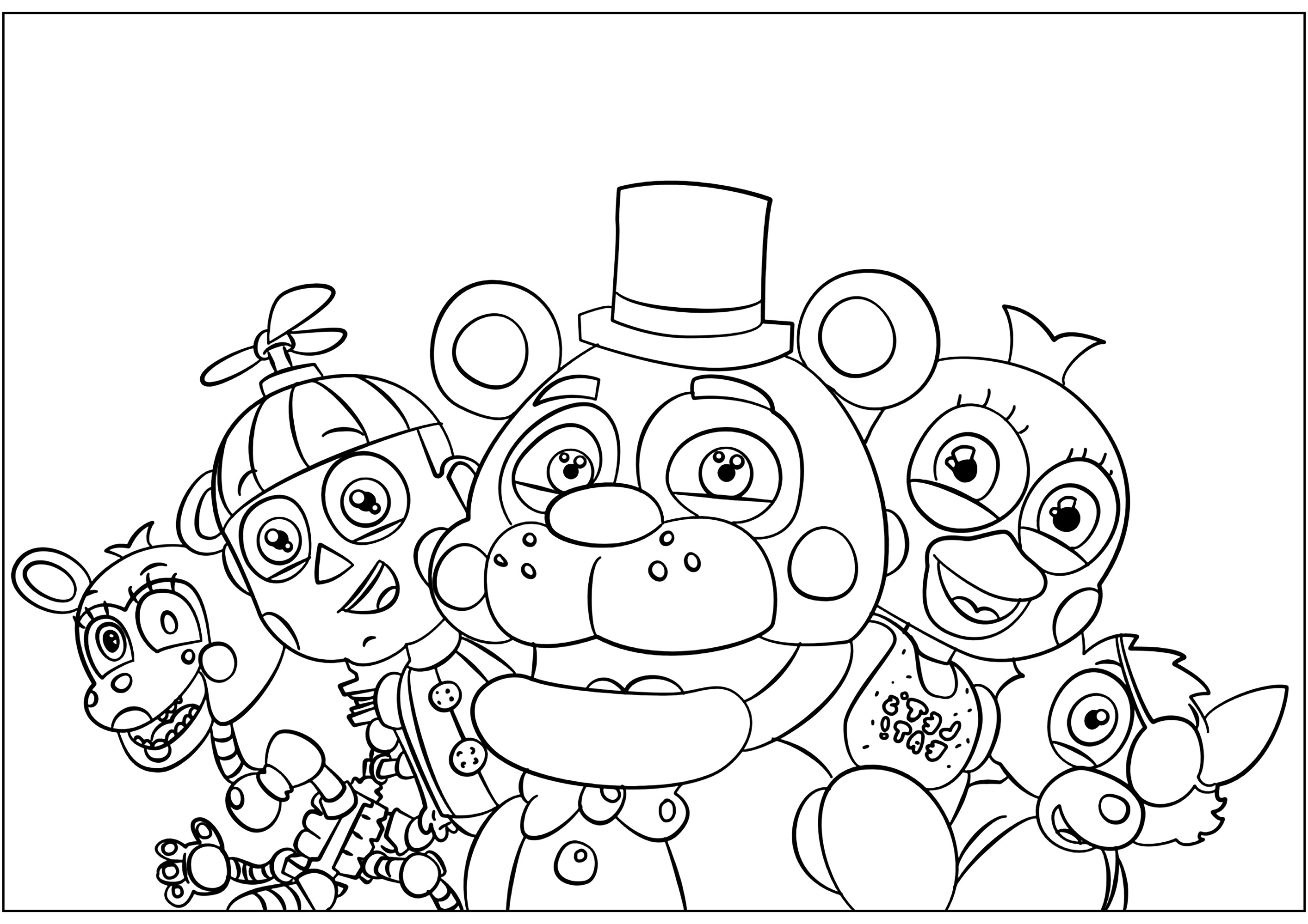 five nights at freddy's ausmalbilder zum ausdrucken