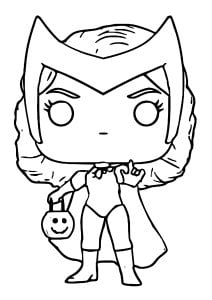 Die Rote Hexe (Wanda Maximoff) (Ausmalbild von Funko Pop)