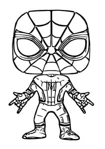 Spider-Man (Ausmalbild von Funko Pop)