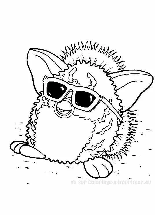 Furby Ausmalbilder zum Ausmalen für Kinder