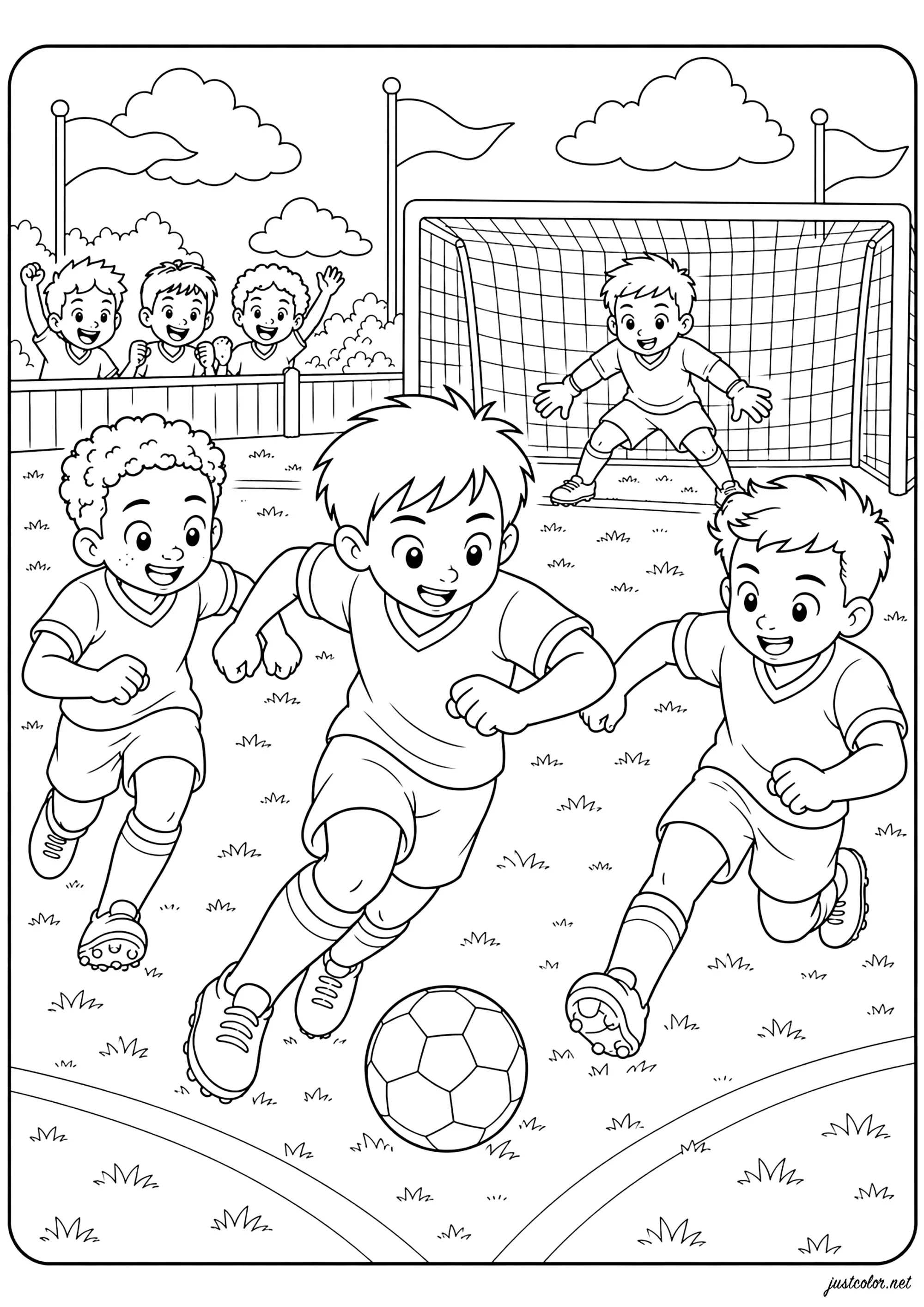 Kostenlose Ausmalbilder von fussball für Kinder (Ausmalbild zum Ausdrucken und Ausmalen für Kinder)
