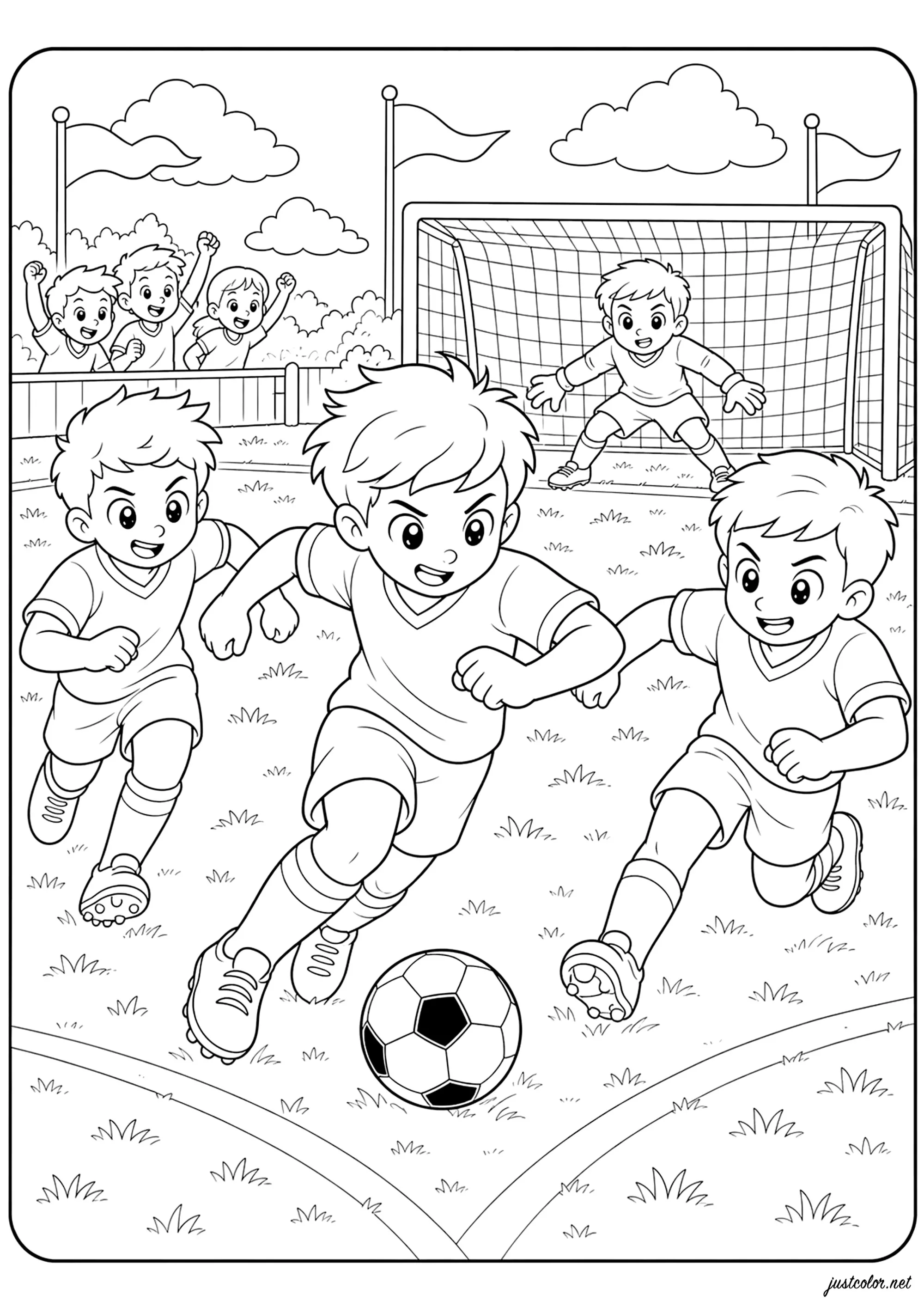 Ausmalbilder von fussball für Kinder (Ausmalbild zum Ausdrucken und Ausmalen für Kinder)
