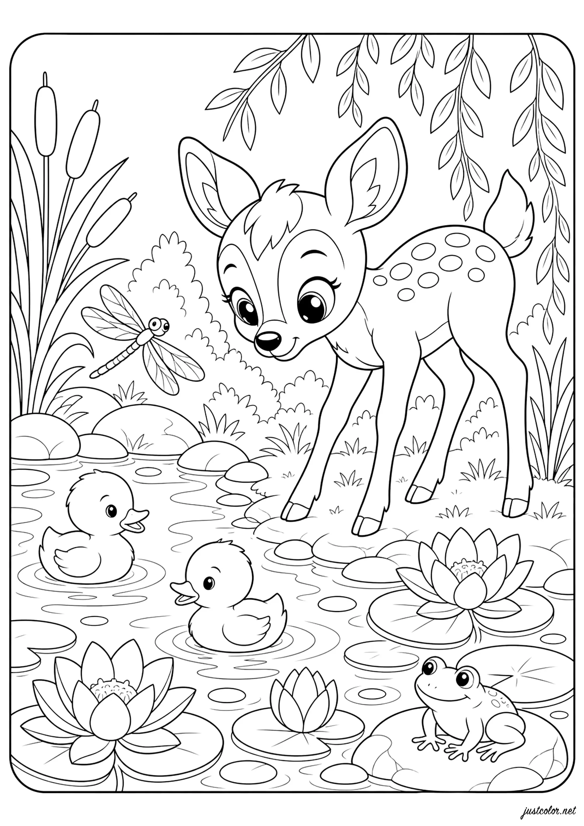 Ausmalbilder für Kinder von gemütliche-tiere (Ausmalbild von Gemütliche Tiere zum Ausdrucken und Ausmalen für Kinder)