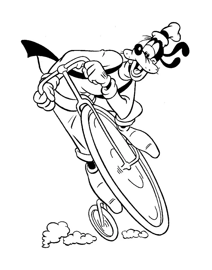 Ausmalbilder von Goofy zum Ausmalen für Kinder