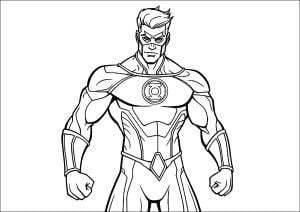 Green Lantern steht bereit. (Ausmalbild)