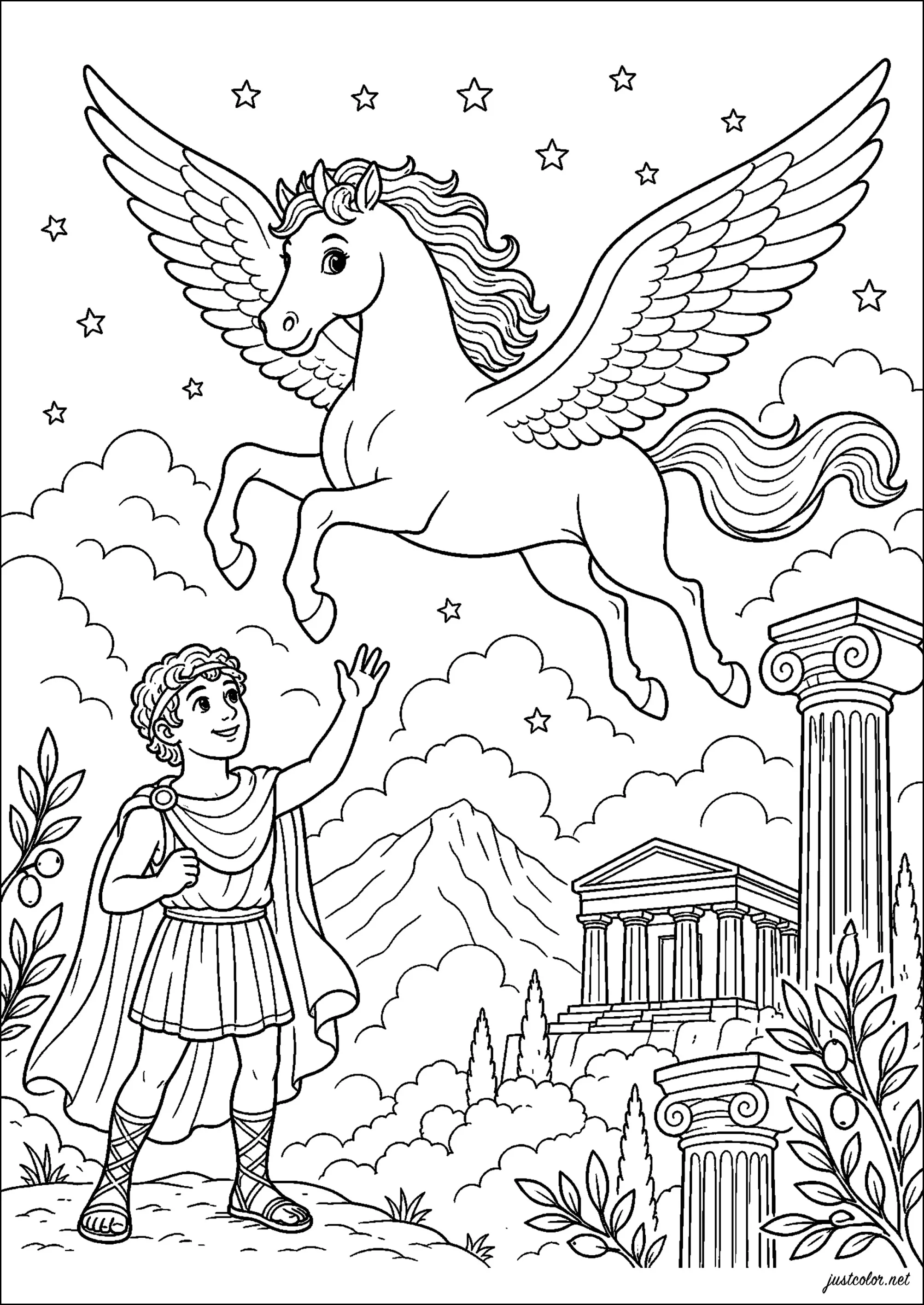 Kostenlose Ausmalbilder von griechische-mythologie zum Ausdrucken (Ausmalbild von Griechische Mythologie zum Ausdrucken und Ausmalen für Kinder)