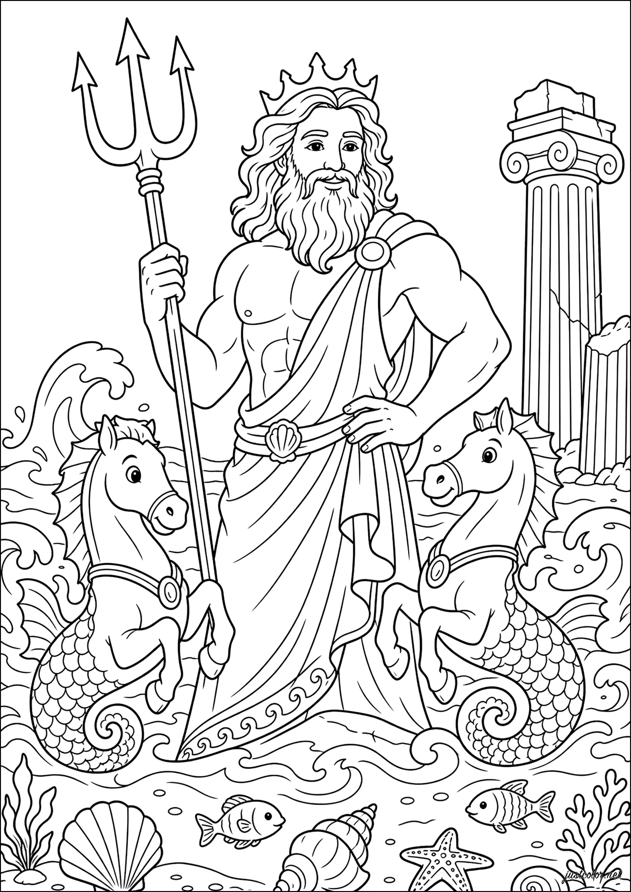Kostenlose Ausmalbilder von griechische-mythologie zum Ausdrucken (Ausmalbild von Griechische Mythologie zum Ausdrucken und Ausmalen für Kinder)