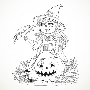 Halloween-Ausmalbilder für Kinder (Ausmalbild)