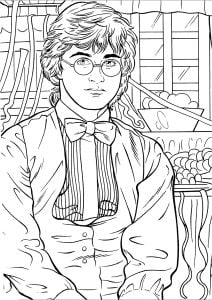 Harry, in Harry Potter und der Feuerkelch (Ausmalbild)
