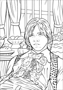 Ron Weasley im Ballkleid in Harry Potter und der Feuerkelch (Ausmalbild)