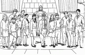 Dumbledores Armee (Ausmalbild von Harry Potter)