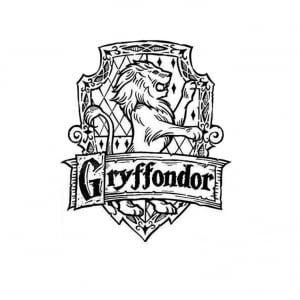 Gryffindor-Symbol (Ausmalbild von Harry Potter)