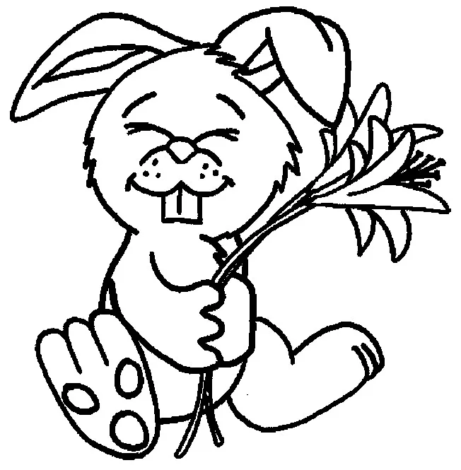 Ausmalbilder von Hase zum kostenlosen Herunterladen (Ausmalbild zum Ausdrucken und Ausmalen für Kinder)