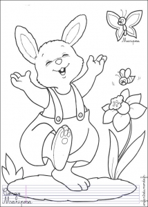 Kostenlose Hase-Zeichnung zum Ausdrucken und Ausmalen