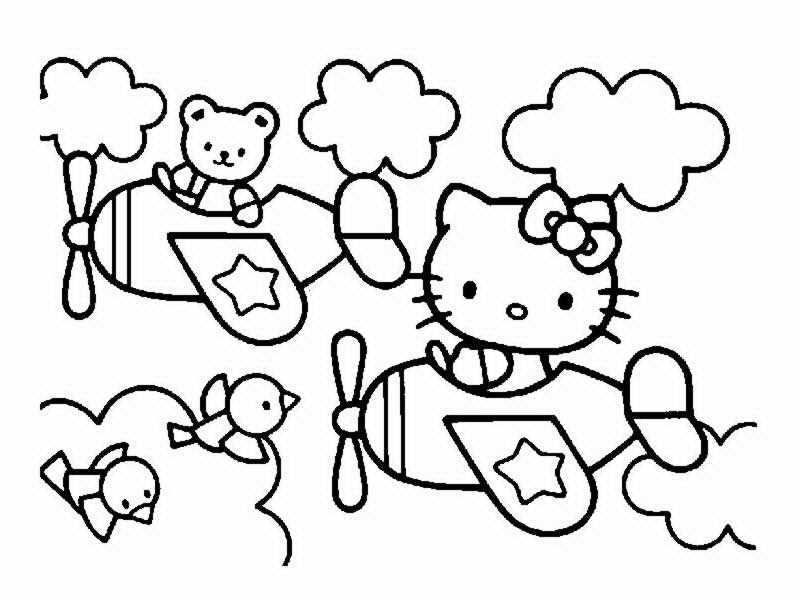 Ausmalbilder von Hello Kitty für Kinder (Ausmalbild zum Ausdrucken und Ausmalen für Kinder)