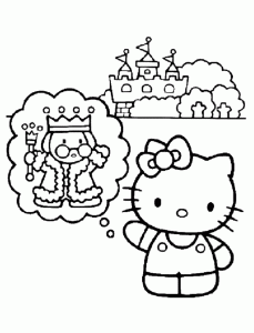 Hello Kitty Coloriage zum Herunterladen (Ausmalbild)