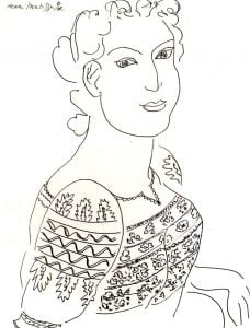 Henri Matisse - Die rumänische Bluse (Ausmalbild)