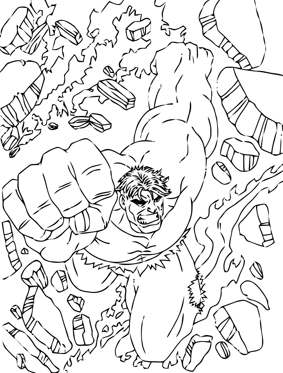 Hulk-Bild zum Herunterladen und Ausmalen