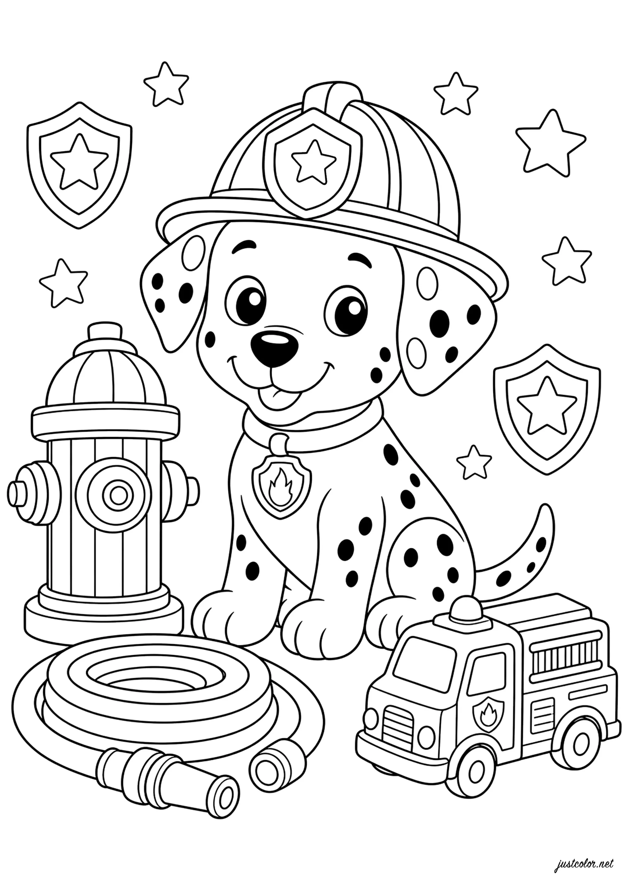 Ausmalbilder für Kinder von hunde (Ausmalbild zum Ausdrucken und Ausmalen für Kinder)