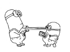 Sie sind verrückt, diese Minions (Ausmalbild von Ich - Einfach unverbesserlich)