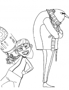 Ich bin hässlich und böse Malvorlage für Kinder (Ausmalbild von Ich - Einfach unverbesserlich)