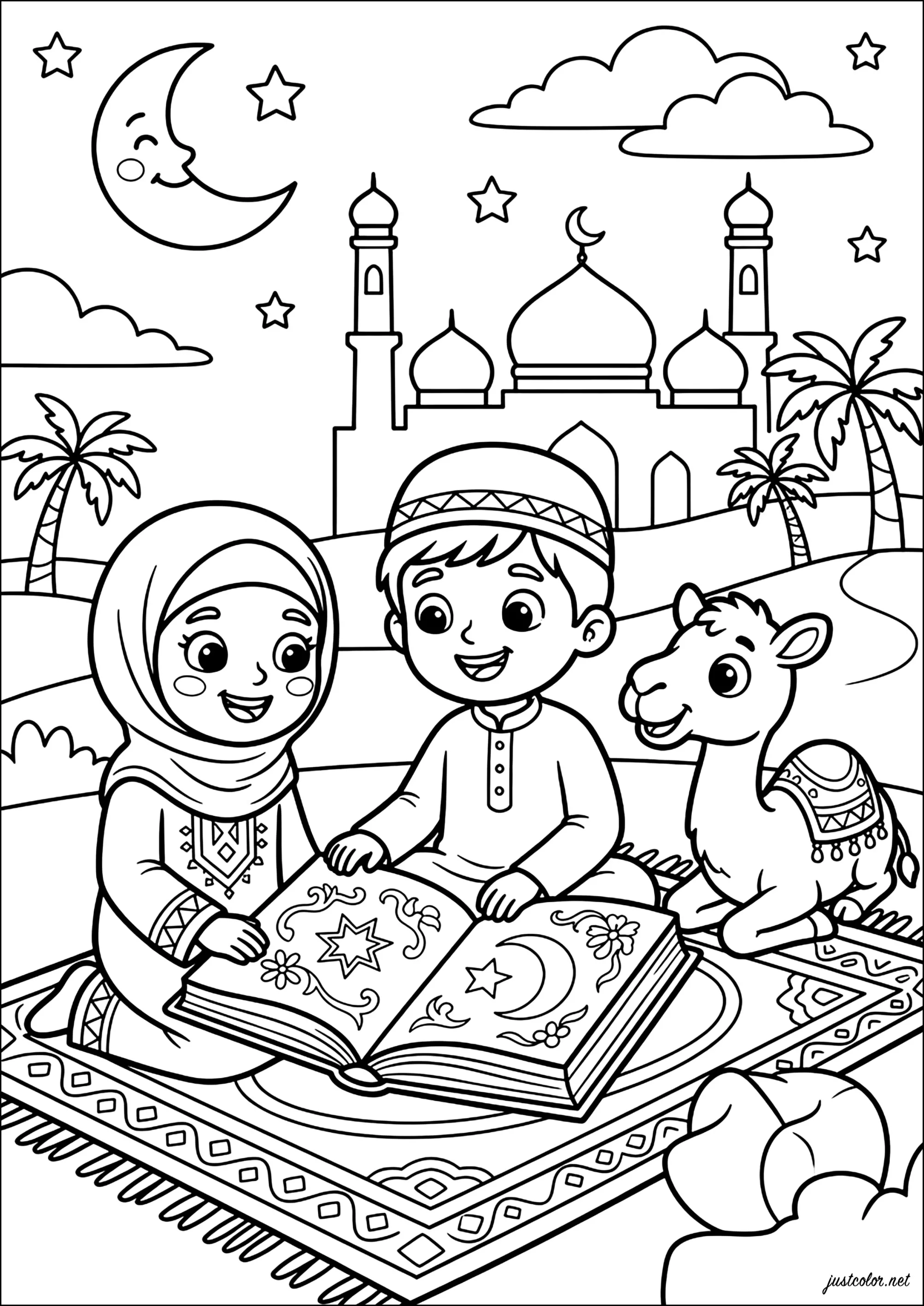 Ausmalbilder von islam zum Herunterladen (Ausmalbild zum Ausdrucken und Ausmalen für Kinder)