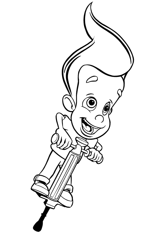Jimmy Neutron Ausmalbilder für Kinder (Ausmalbild zum Ausdrucken und Ausmalen für Kinder)