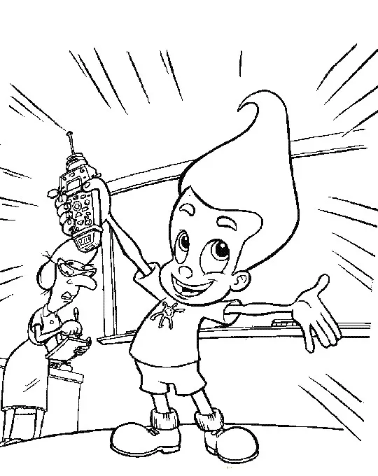Ausmalbilder von Jimmy Neutron zum kostenlosen Herunterladen (Ausmalbild zum Ausdrucken und Ausmalen für Kinder)