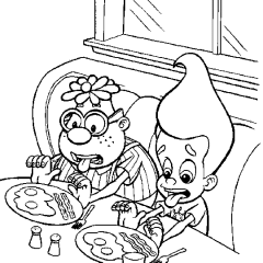 Ausmalbilder von Jimmy Neutron zum Ausdrucken und Ausmalen für Kinder