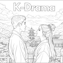 Ausmalbilder von K-Drama zum Ausdrucken und Ausmalen für Kinder