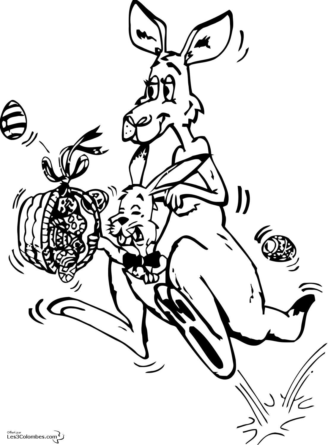 Känguru-Malvorlage zum Herunterladen (Kaengurus)