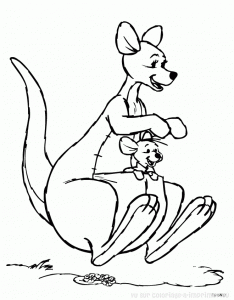 Kostenlose Känguru-Zeichnung zum Herunterladen und Ausmalen (Ausmalbild von Kaengurus)