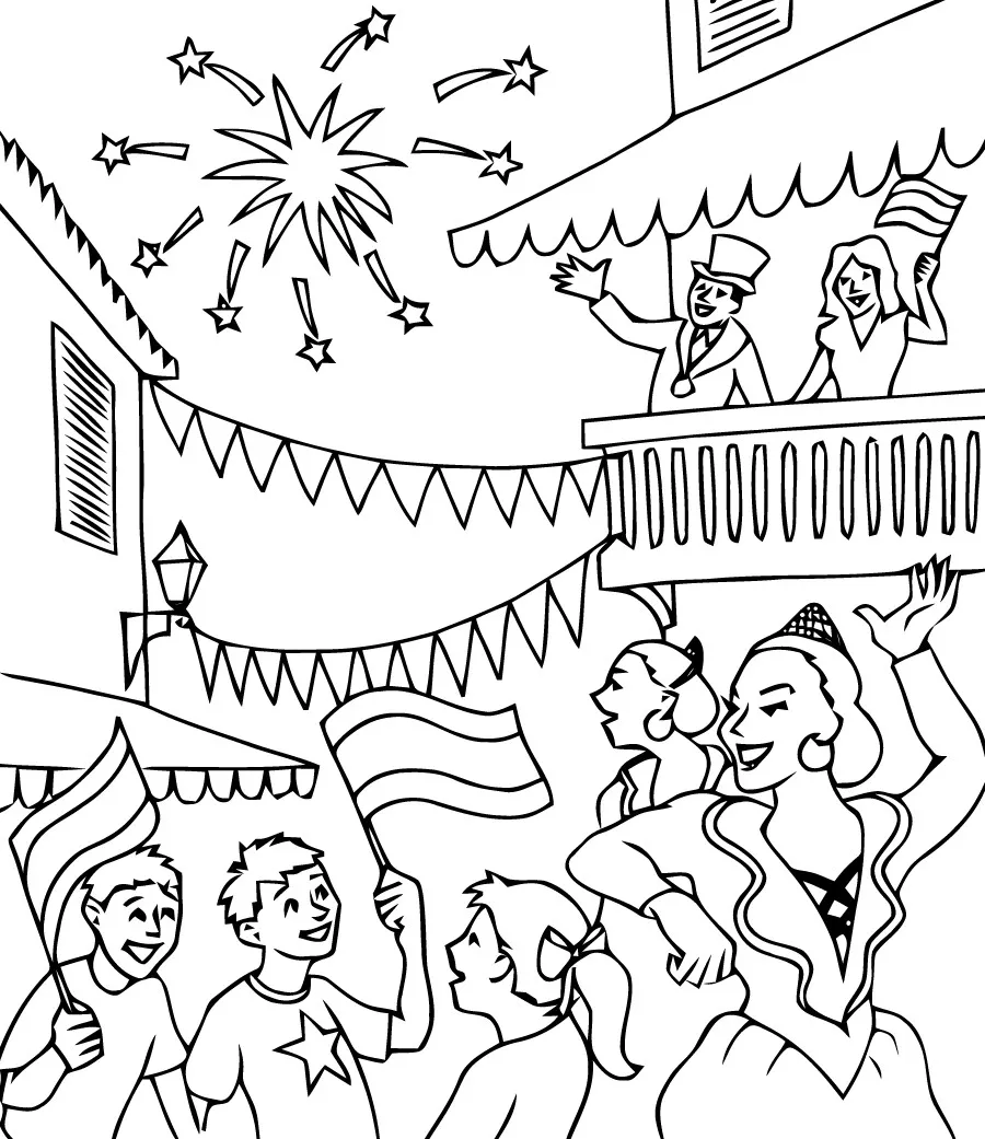 Karneval Coloriage zum Ausdrucken (Ausmalbild zum Ausdrucken und Ausmalen für Kinder)