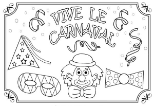 Karneval Ausmalbilder für Kinder (Ausmalbild)