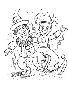 Karneval Ausmalbilder für Kinder (Ausmalbild)