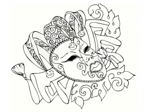 Karneval Coloriage zum Herunterladen (Ausmalbild)