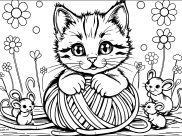 Ausmalbilder von Katzen zum Ausdrucken und Ausmalen für Kinder