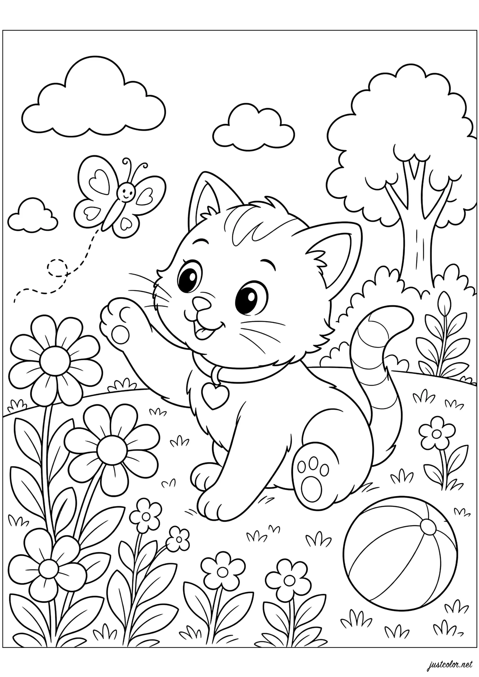 Ausmalbilder von katzen zum Ausdrucken (Ausmalbild zum Ausdrucken und Ausmalen für Kinder)