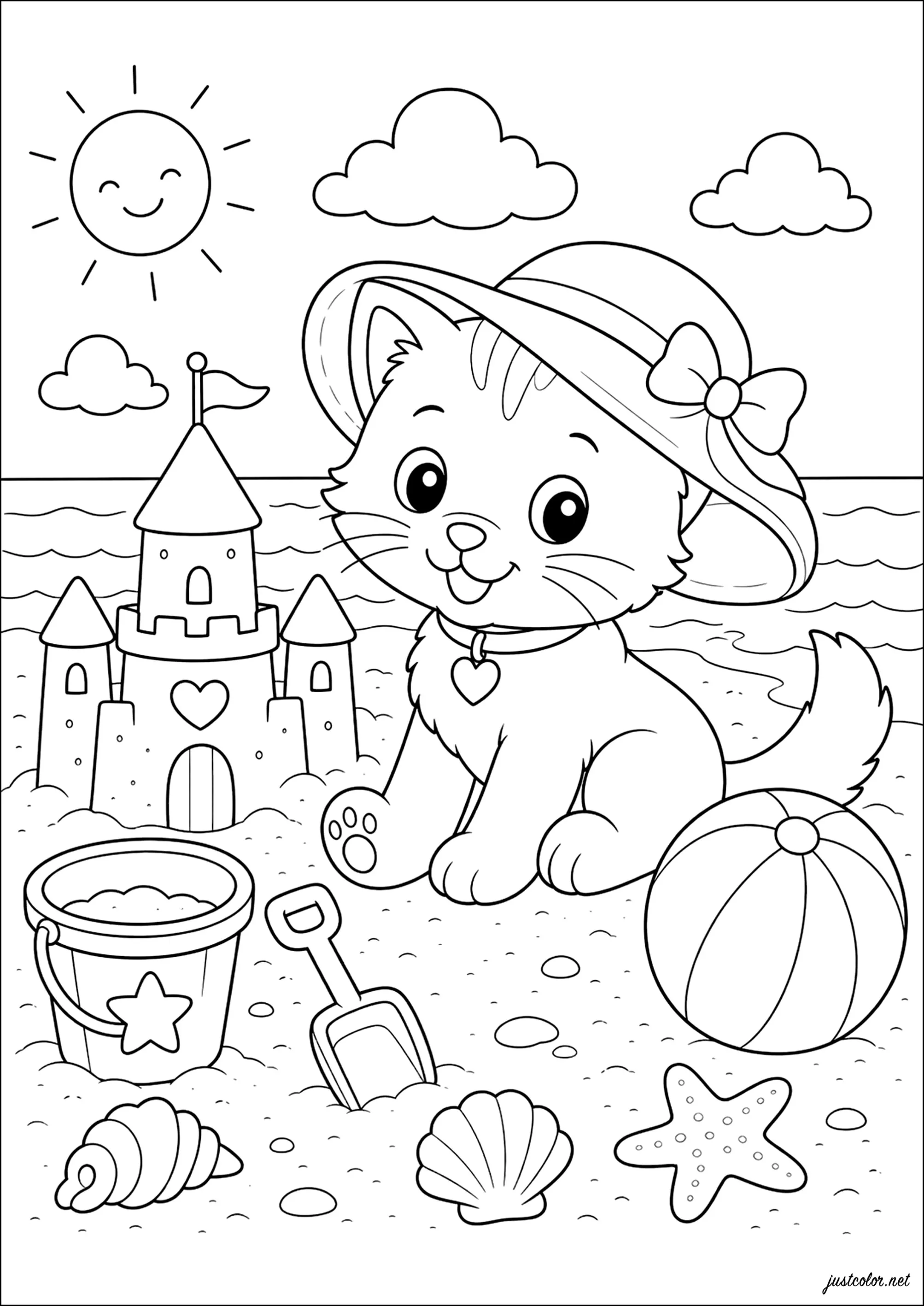 Ausmalbilder von katzen zum Ausdrucken (Ausmalbild zum Ausdrucken und Ausmalen für Kinder)