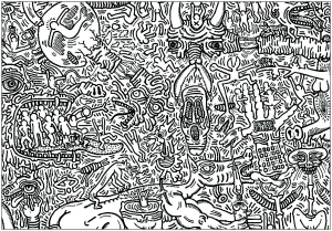 Bild von Keith Haring zum Ausdrucken und Ausmalen