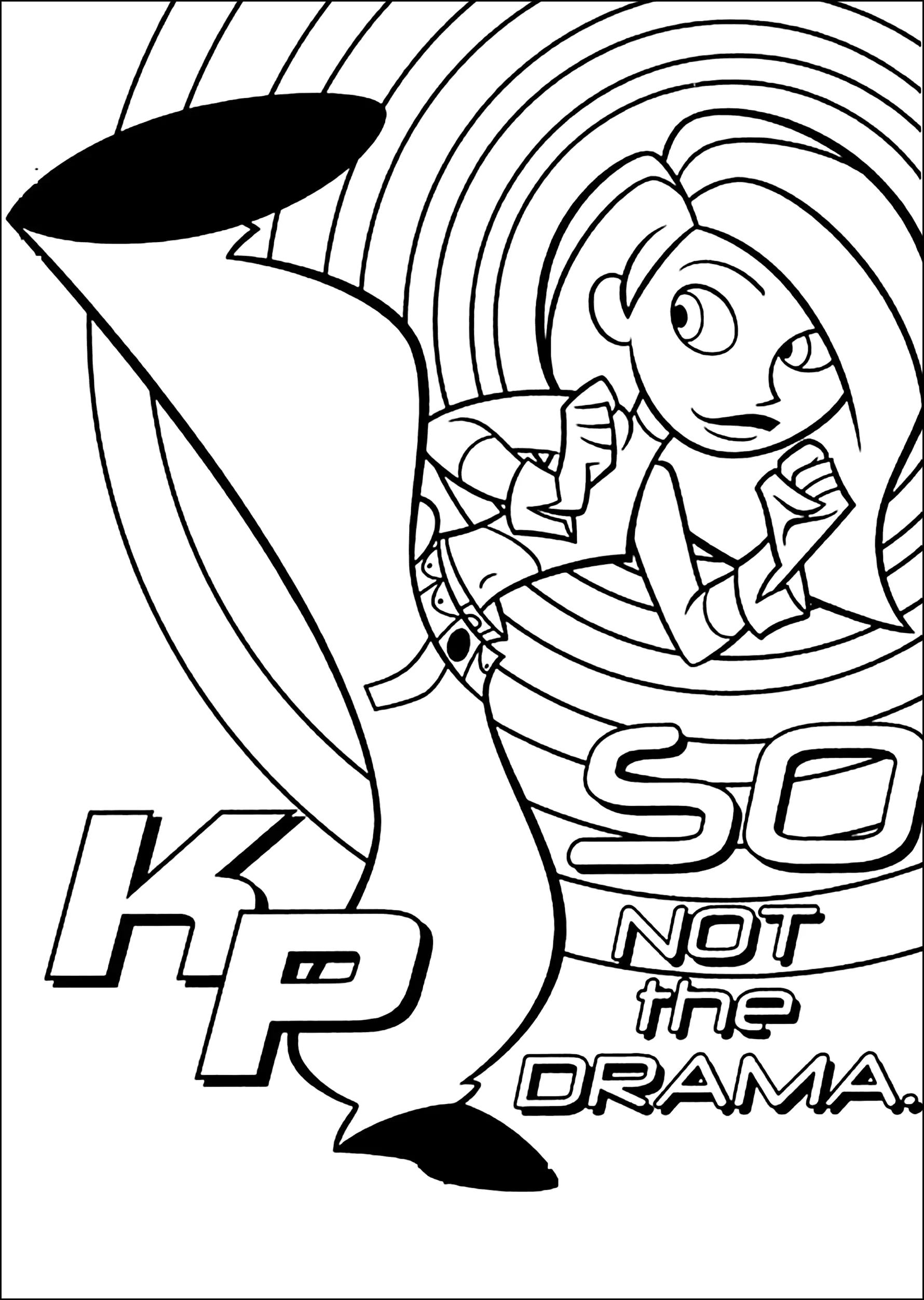 Kinder ausmalbilder fur kinder kim possible - 27479 (Ausmalbild zum Ausdrucken und Ausmalen für Kinder)