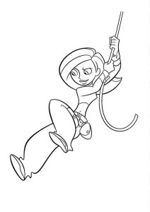 Unerschrockene Kim (Ausmalbild von Kim Possible)